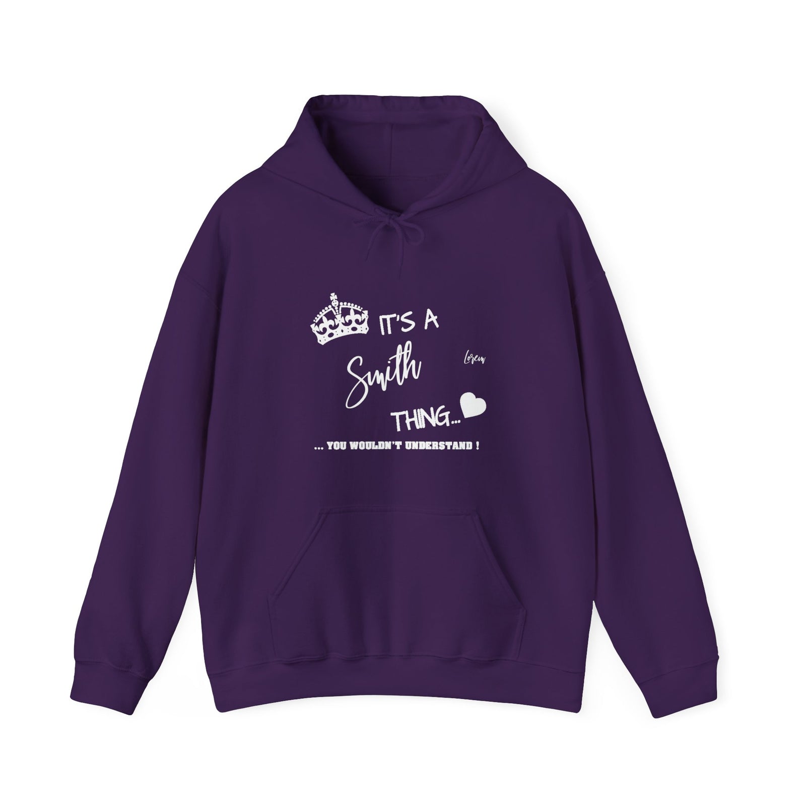 Minimalist White Text Design — Hoodie