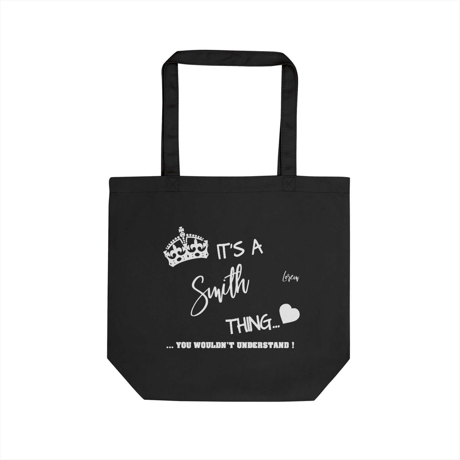 Bold Black Paw Print Heart Design — Eco Tote Bag