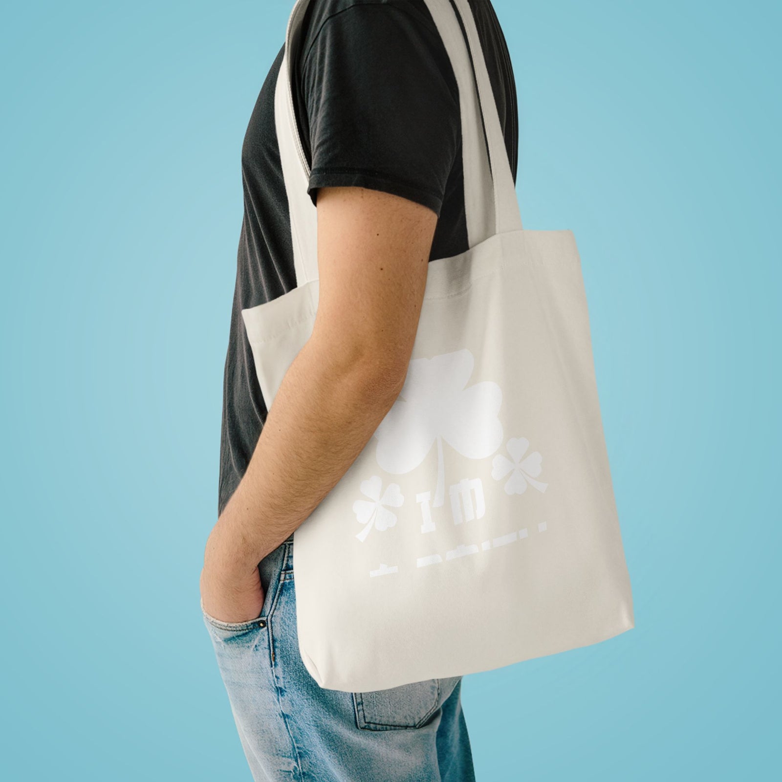 Kiss Me I'm A Smith Shamrock Design — Cotton Tote Bag