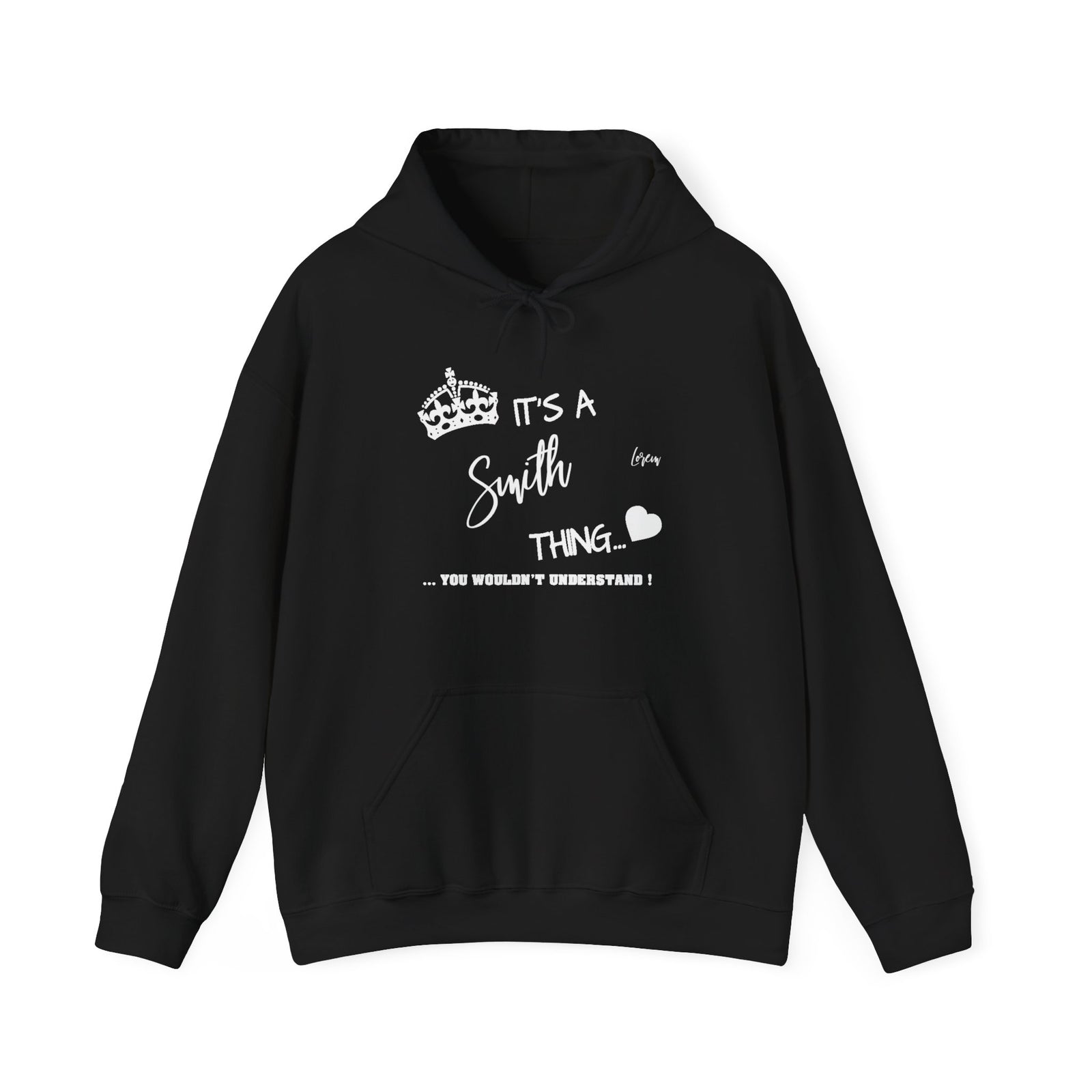 White Floral Line Art with Inspirational Text — Hoodie