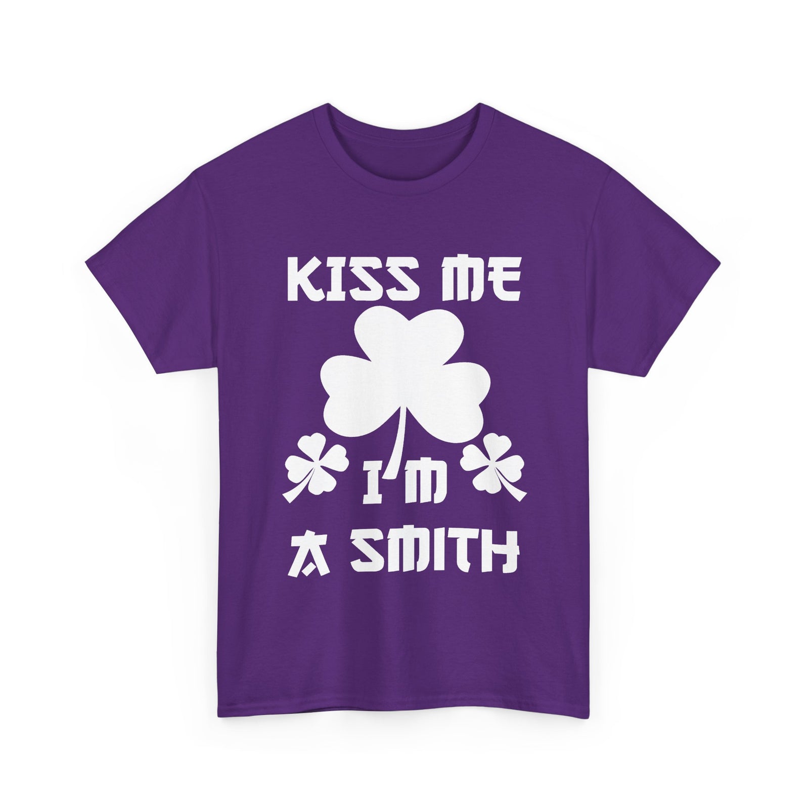 Kiss Me I'm A Smith Shamrock Design — Unisex Tee