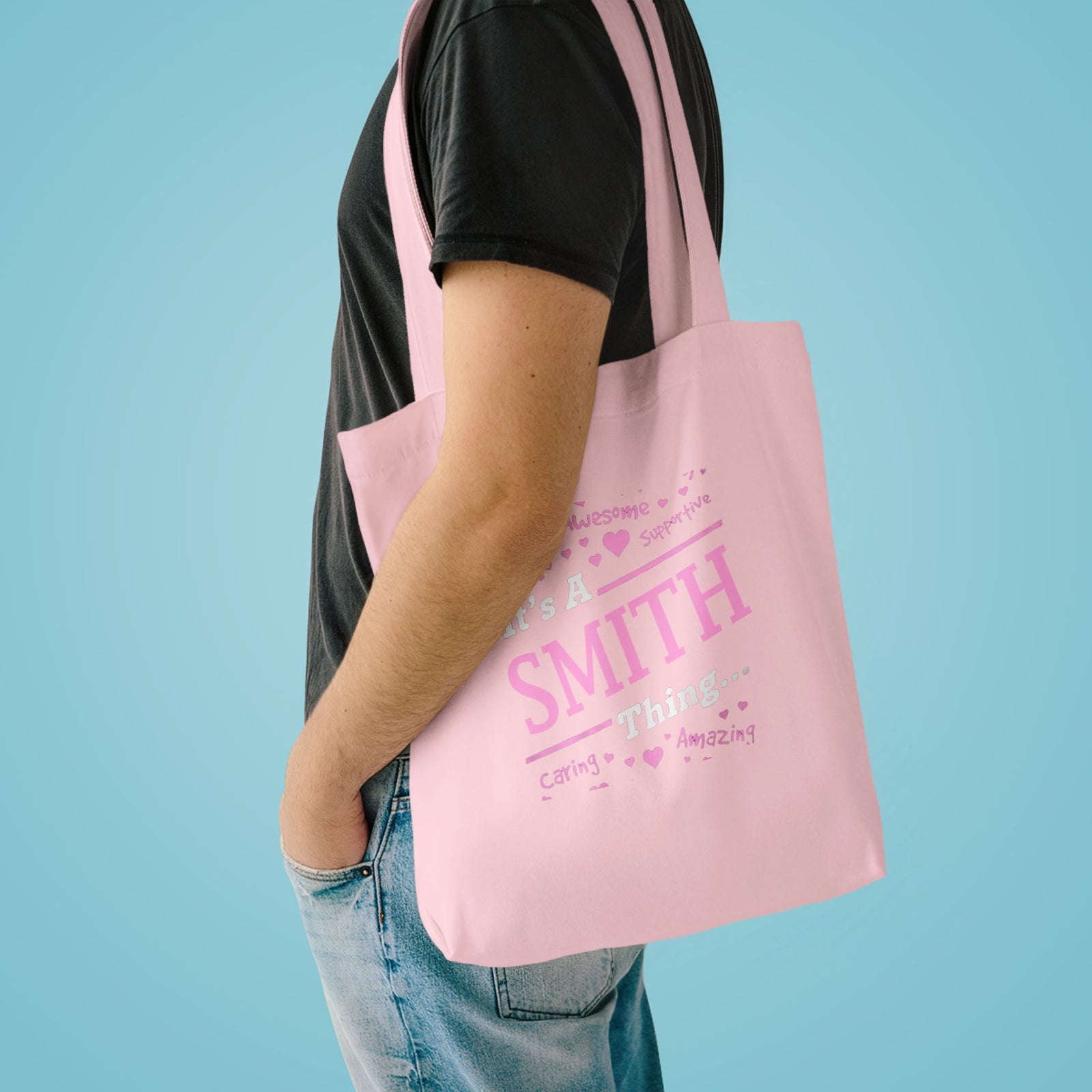 Positive Words Heartburst Design — Cotton Tote Bag