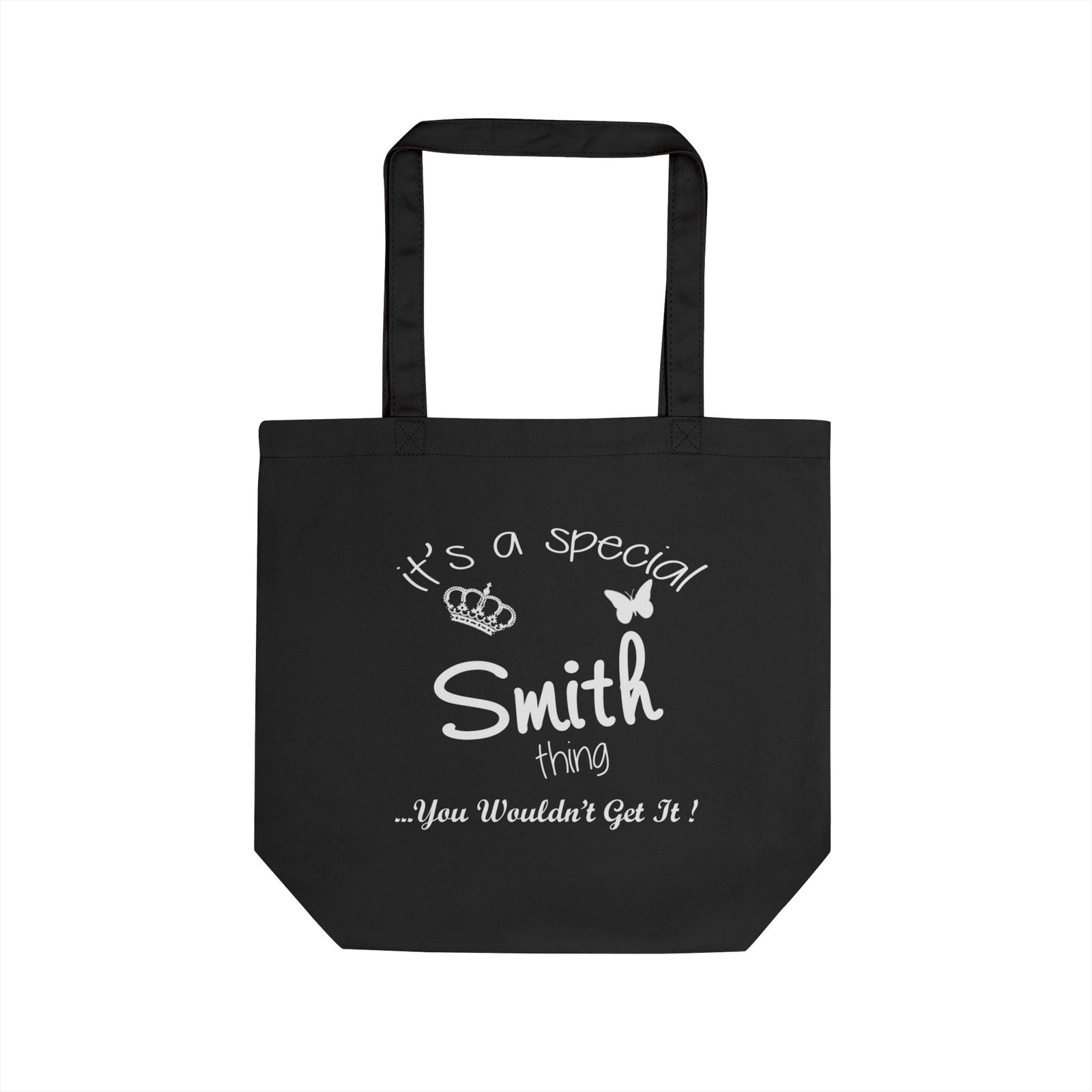 Elegant White Butterfly Silhouette — Eco Tote Bag