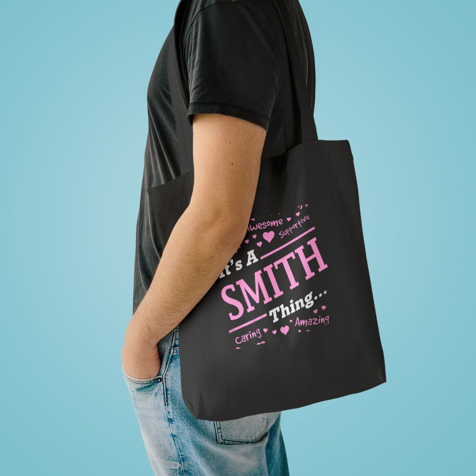Positive Words Heartburst Design — Cotton Tote Bag