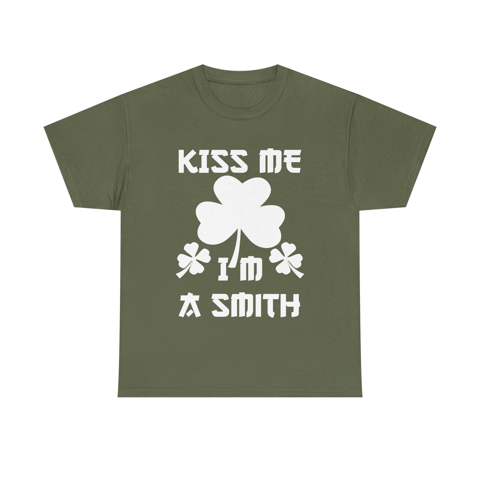 Kiss Me I'm A Smith Shamrock Design — Unisex Tee