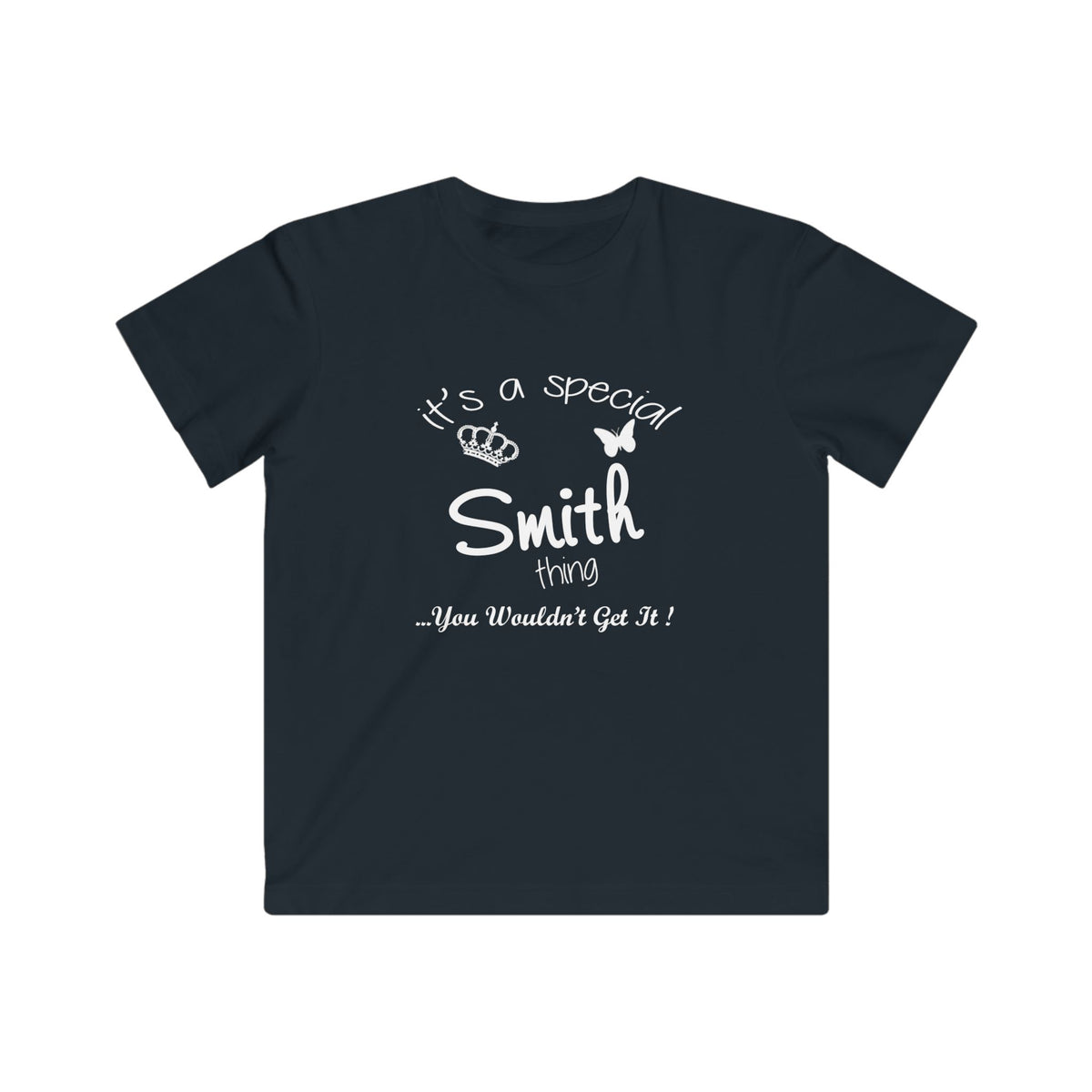 White Lucky Butterfly Minimalist Design — Kids