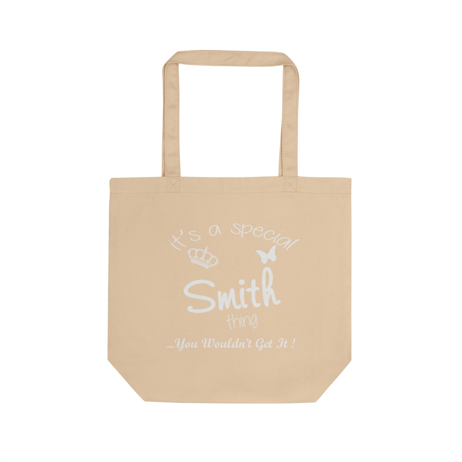 Elegant White Butterfly Silhouette — Eco Tote Bag