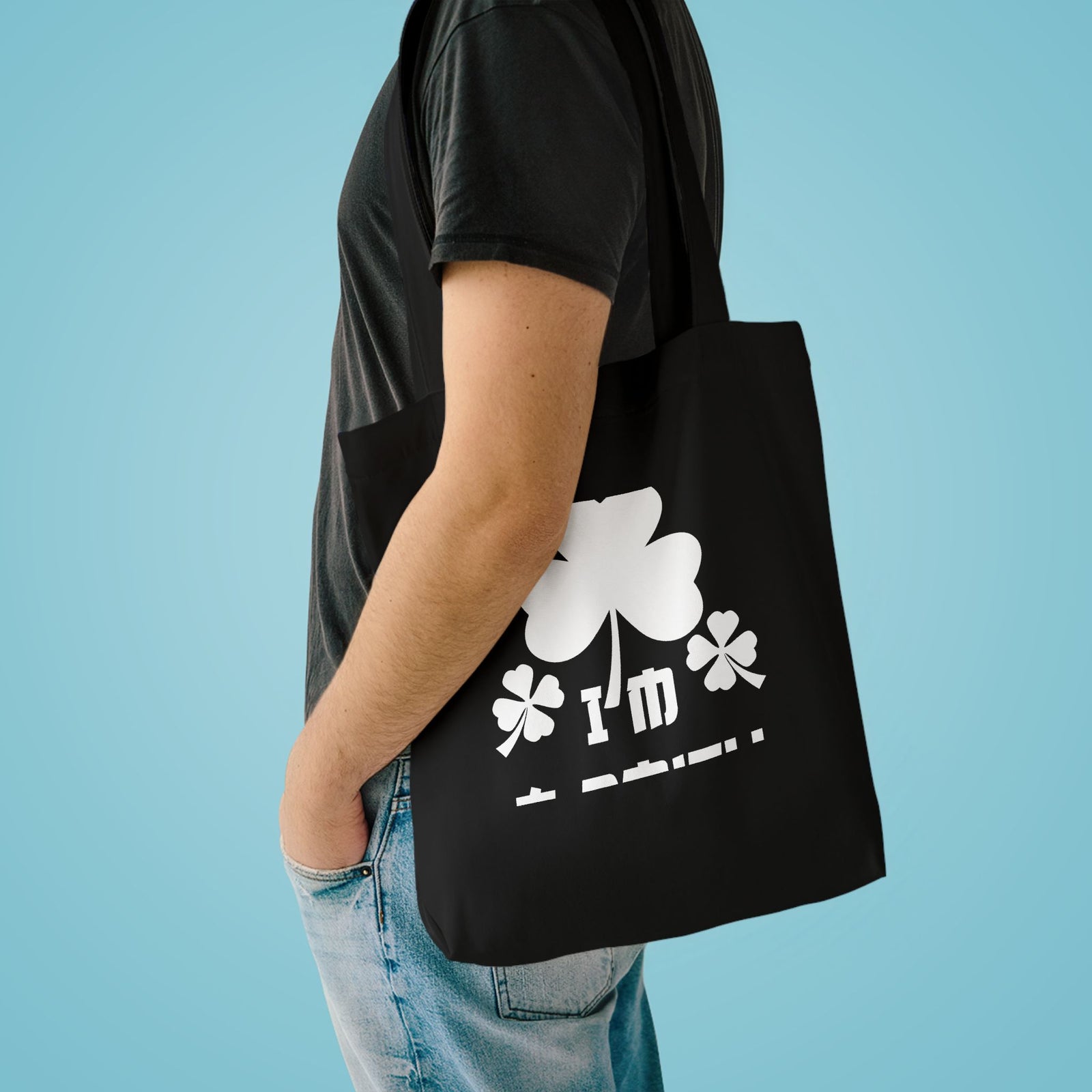 Kiss Me I'm A Smith Shamrock Design — Cotton Tote Bag