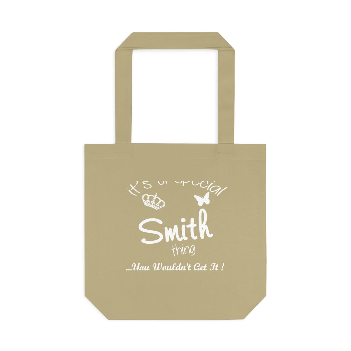 White Lucky Butterfly Minimalist Design — Cotton Tote Bag