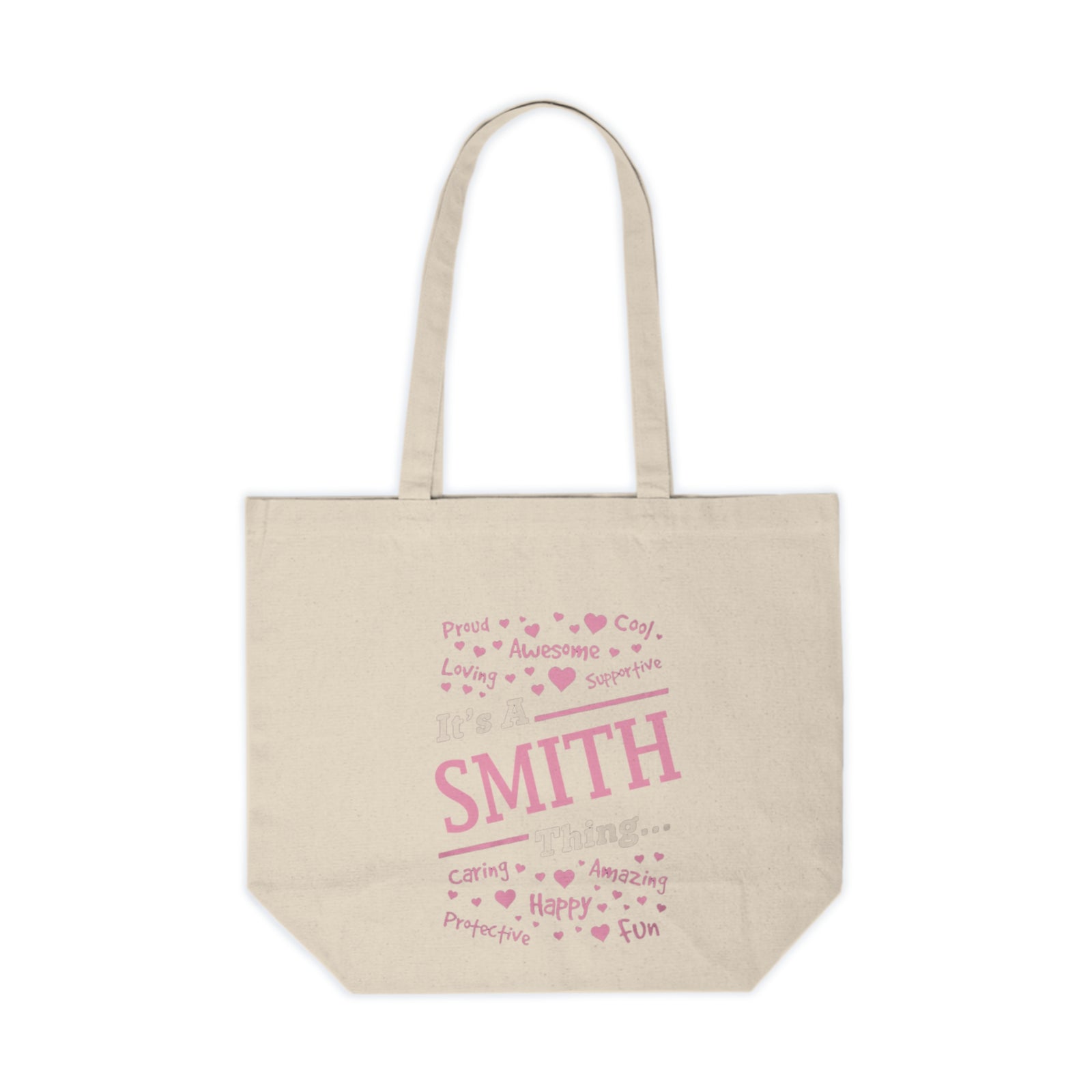 Positive Words Heartburst Design — Canvas Shopping Tote