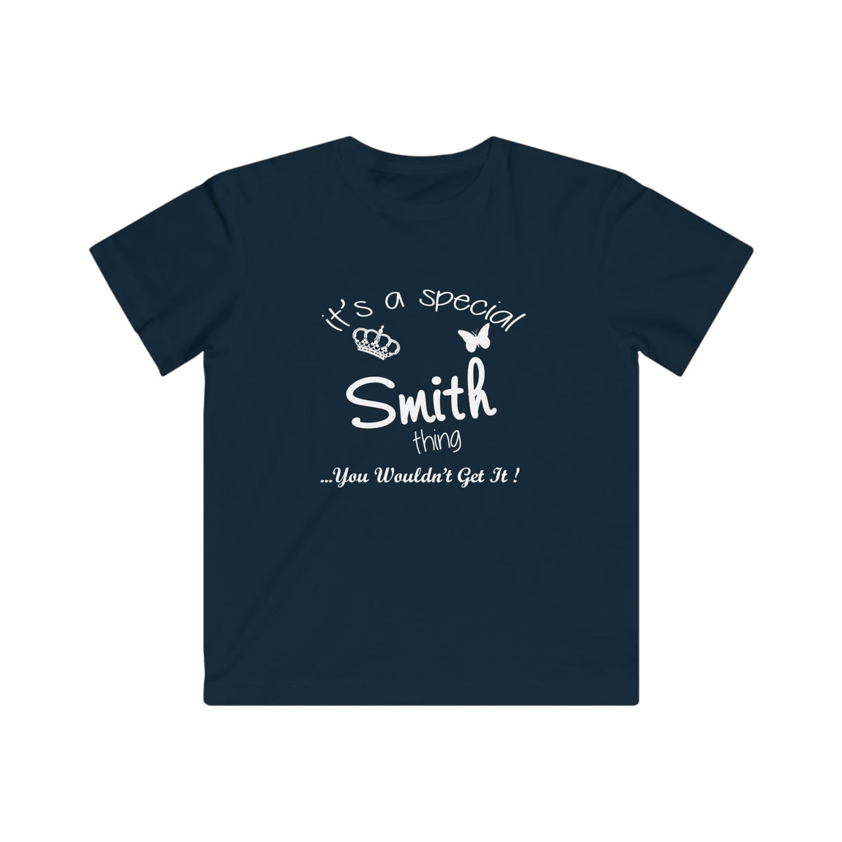 White Lucky Butterfly Minimalist Design — Kids