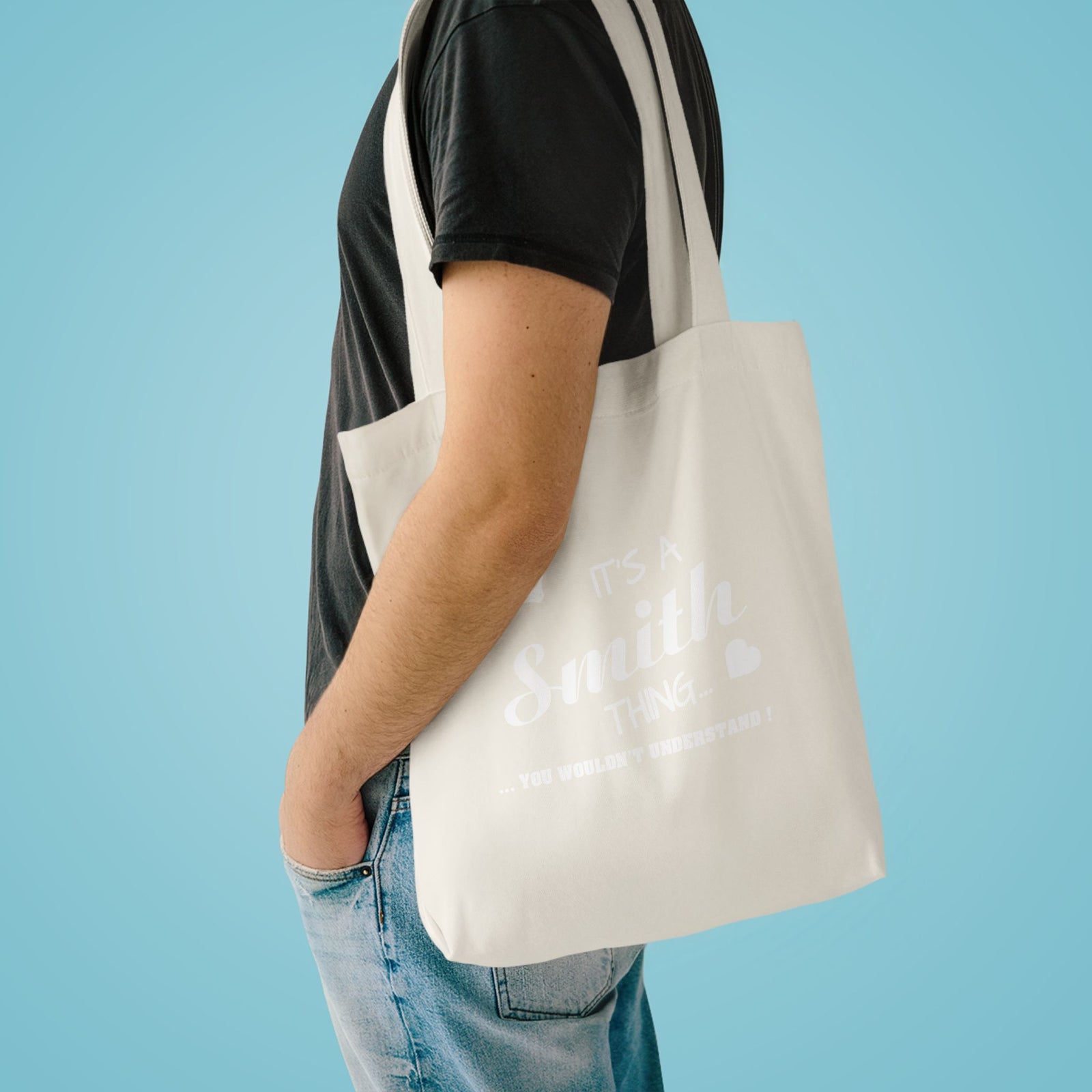 Elegant White Feather Silhouette — Cotton Tote Bag