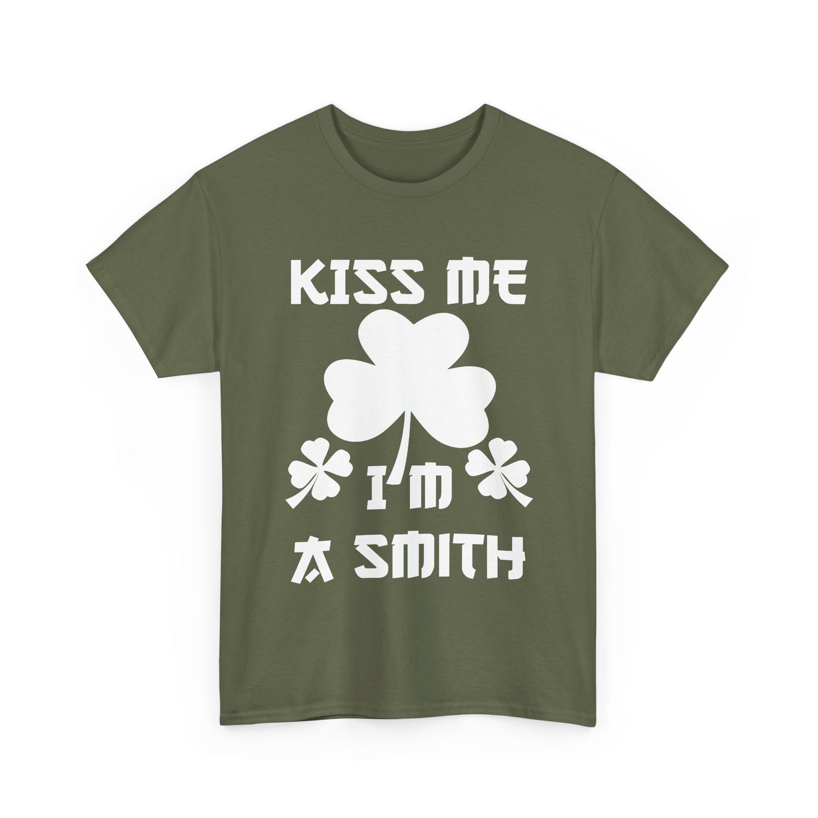 Kiss Me I'm A Smith Shamrock Design — Unisex Tee