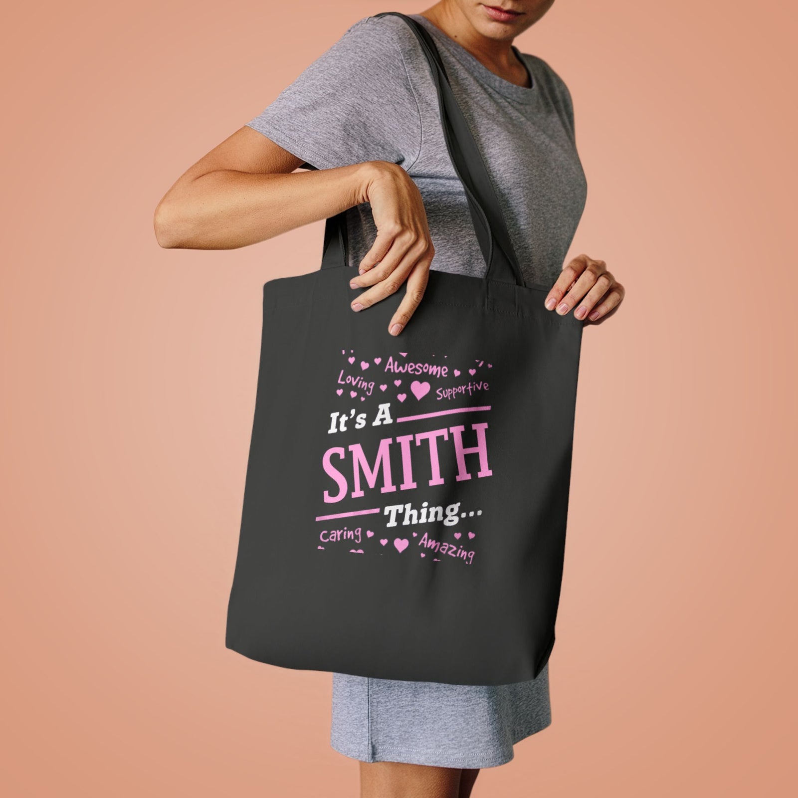 Positive Words Heartburst Design — Cotton Tote Bag