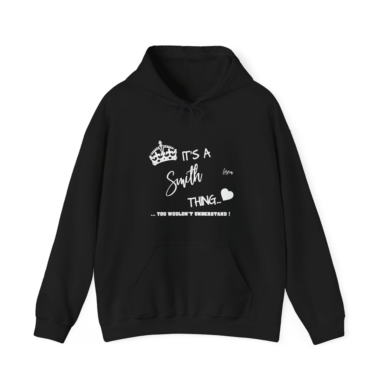 Minimalist White Text Design — Hoodie