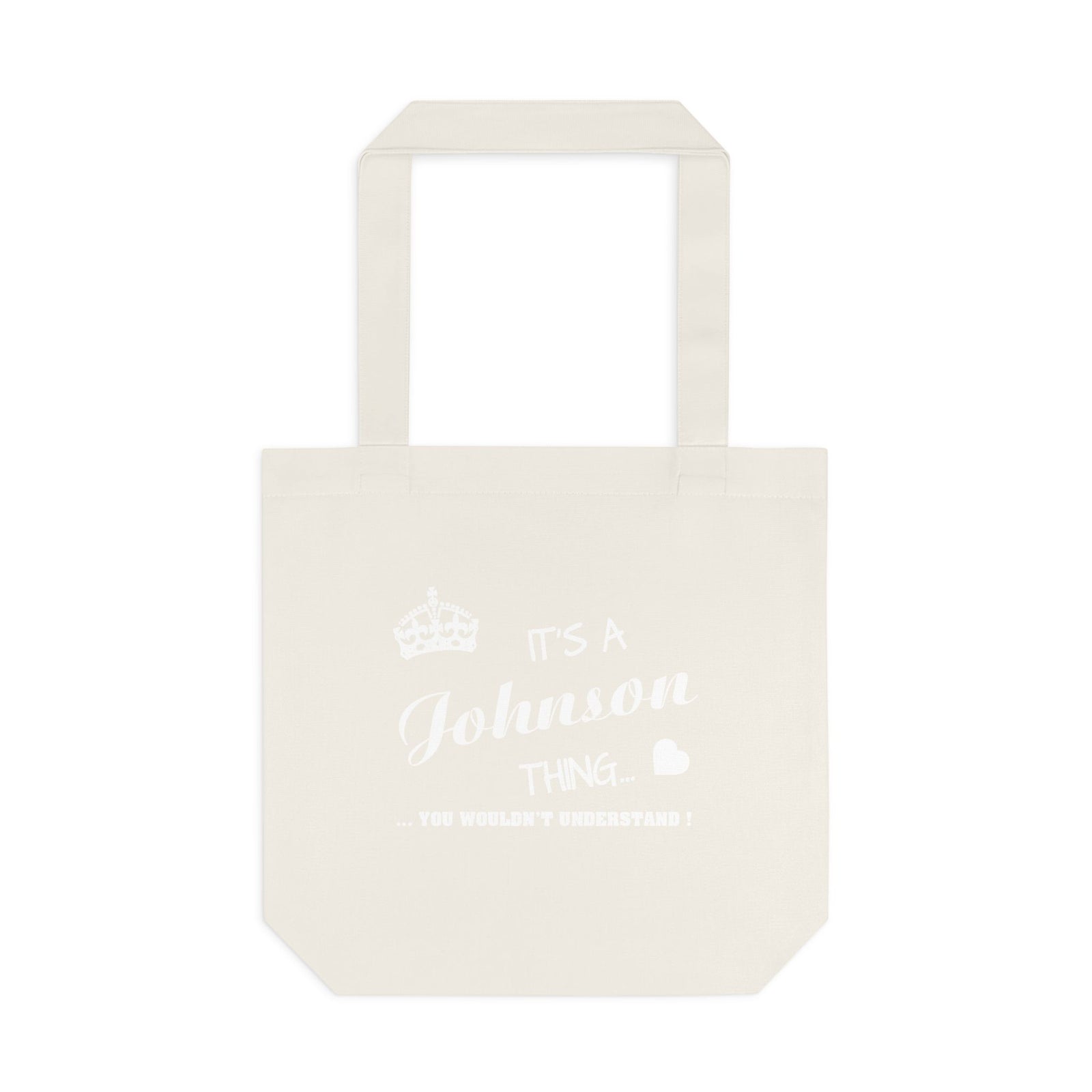 Minimalist White Script Design — Cotton Tote Bag