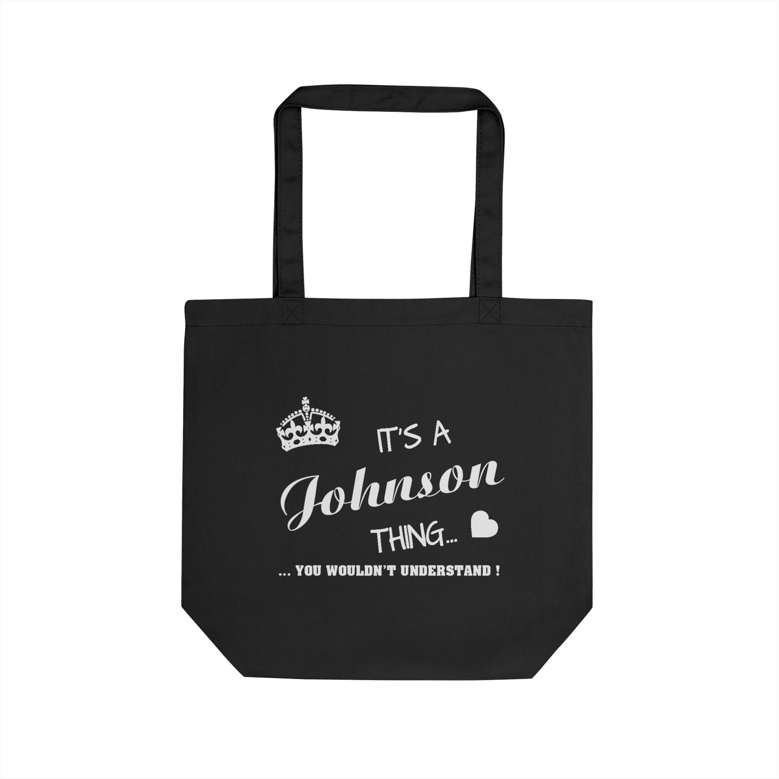 Minimalist White Script Design — Eco Tote Bag