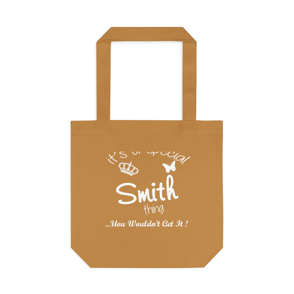 White Lucky Butterfly Minimalist Design — Cotton Tote Bag