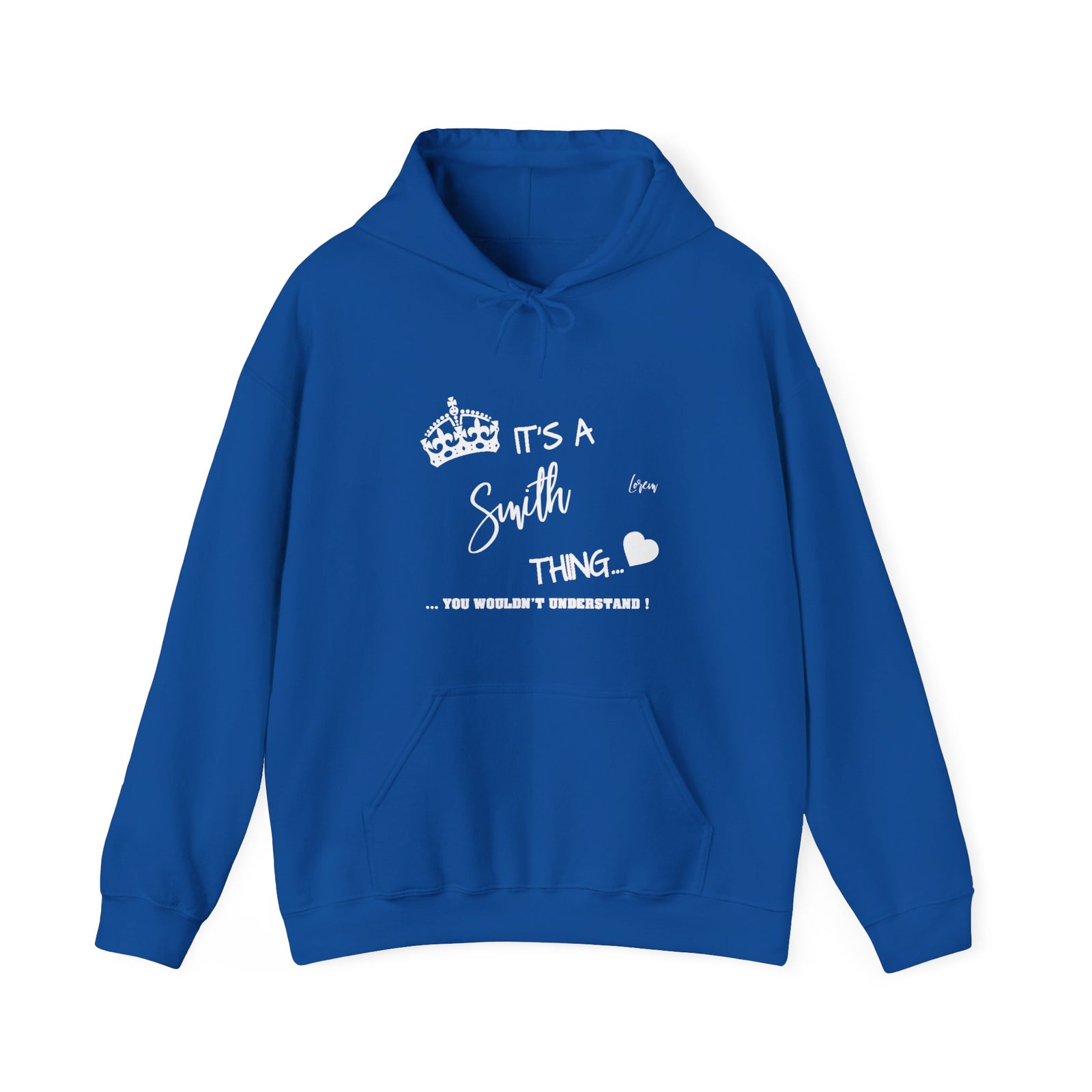 Minimalist White Text Design — Hoodie