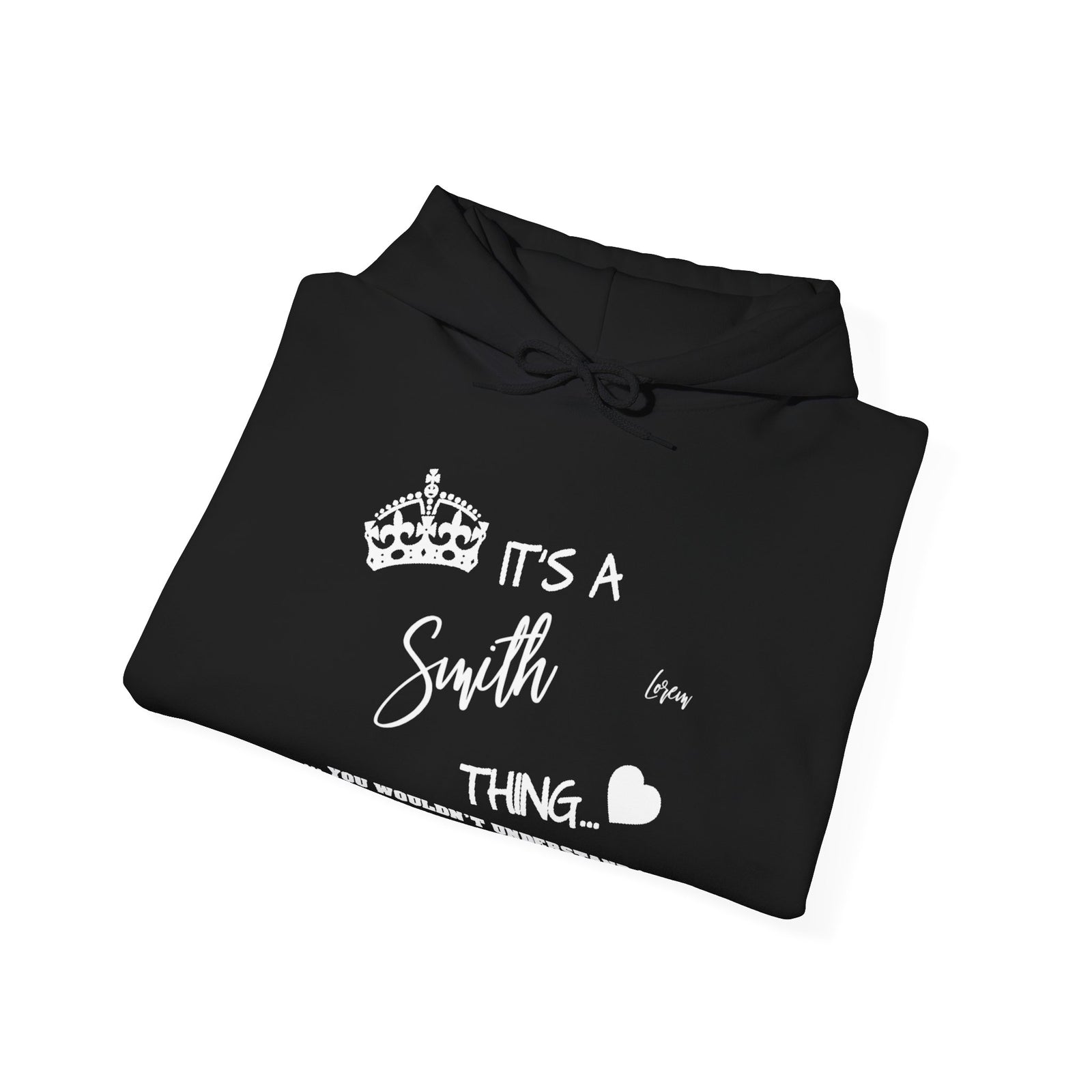 White Floral Line Art with Inspirational Text — Hoodie