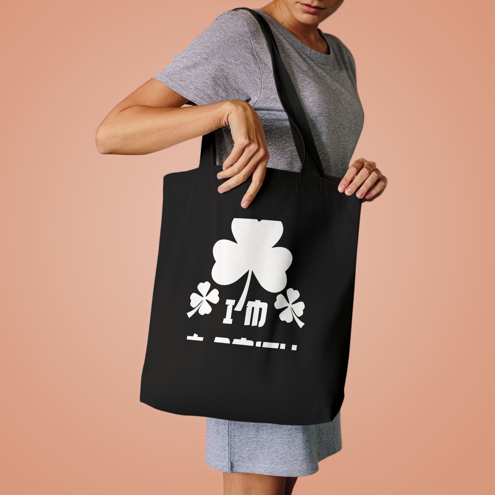 Kiss Me I'm A Smith Shamrock Design — Cotton Tote Bag