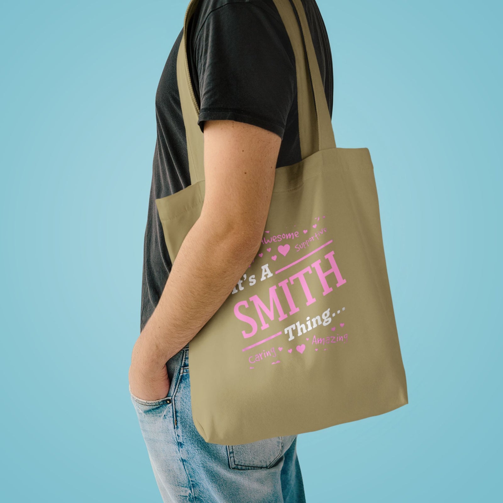 Positive Words Heartburst Design — Cotton Tote Bag
