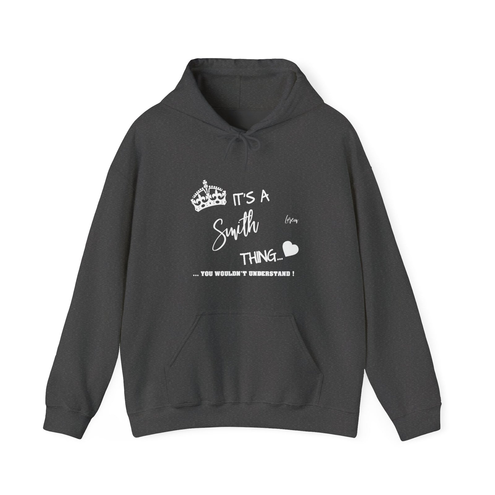 Minimalist White Text Design — Hoodie