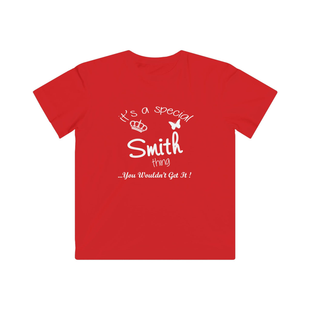 White Lucky Butterfly Minimalist Design — Kids