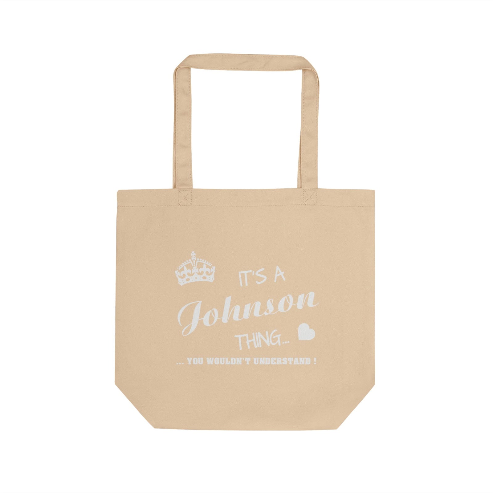Minimalist White Script Design — Eco Tote Bag